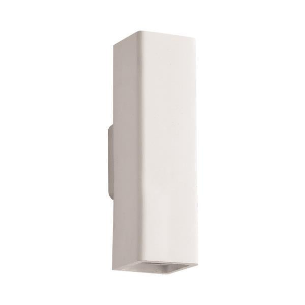 ΑΠΛΙΚΑ ΤΟΙΧΟΥ UP-DOWN ΤΕΤΡΑΓΩΝΗ ΓΥΨΙΝΗ 2xGU10 MAX 6W LED Φ75x100x250
