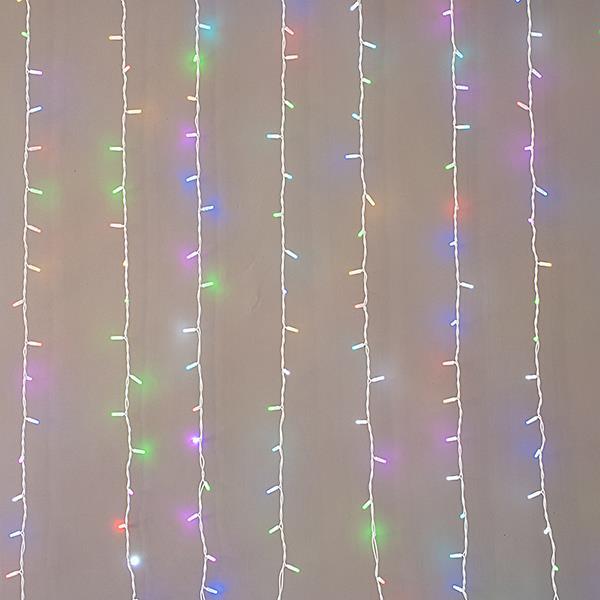 ΚΟΥΡΤΙΝΑ, 480 SYNCHRONOUS LED 5mm, 2 ΕΠΕΚΤΑΣΕΙΣ ΕΩΣ 2 ΣΕΤ, ΛΕΥΚΟ ΚΑΟΥΤΣΟΥΚ ΚΑΛΩΔΙΟ, SMART RGBW LED (H300 x W300cm, 16 ΣΕΙΡΕΣ x 30 LED), IP65 (ΧΩΡΙΣ ΚΑΛΩΔΙΟ ΠΑΡΟΧΗΣ, ΧΩΡΙΣ CONTROLLER)