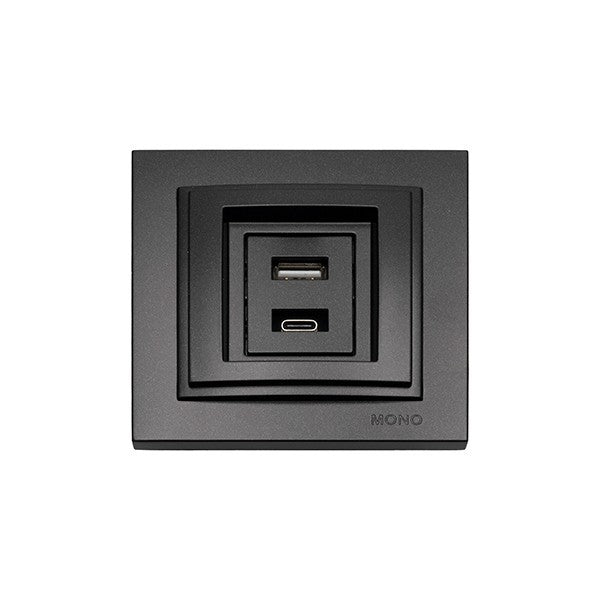 ΠΡΙΖΑ USB 220V / 5V 2.4A ΜΑΥΡΟ