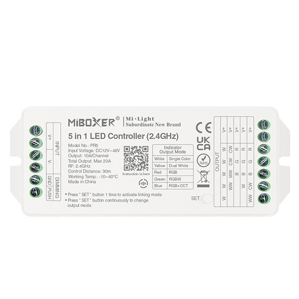 ΑΣΥΡΜΑΤΟ RF CONTROLLER RGBCCT 20A DC12V-48V