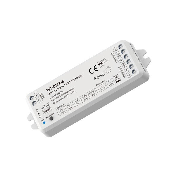 DMX512 MASTER ''WT-DMX-S'' ΜΟΝΟΧΡΩΝΟ/CCT/RGB/RGBW/RGB+CCT 12-36VDC/1-5CH