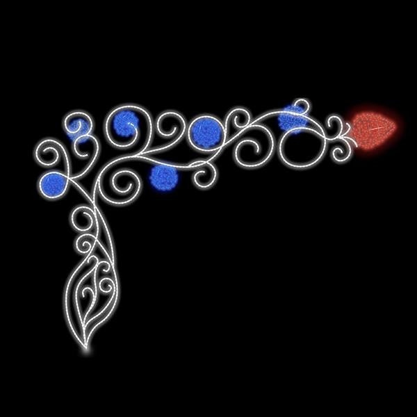 ΕΠΑΓΓΕΛΜΑΤΙΚΟ ΣΧΕΔΙΟ, ΕΠΙΔΑΠΕΔΙΟ, ΜΕ ΚΥΚΛΟΥΣ, 230V, ΛΕΥΚΗ LED ΦΩΤΟΣΩΛΗΝΑ, ΜΠΛΕ & ΚΟΚΚΙΝΟ LED, 400x400cm, IP65