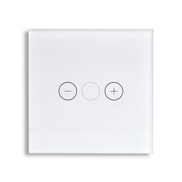 ΓΥΑΛΙΝΟ ΠΑΝΕΛ DIMMER ΑΦΗΣ ΑΣΠΡΟ ΧΡΩΜΑ