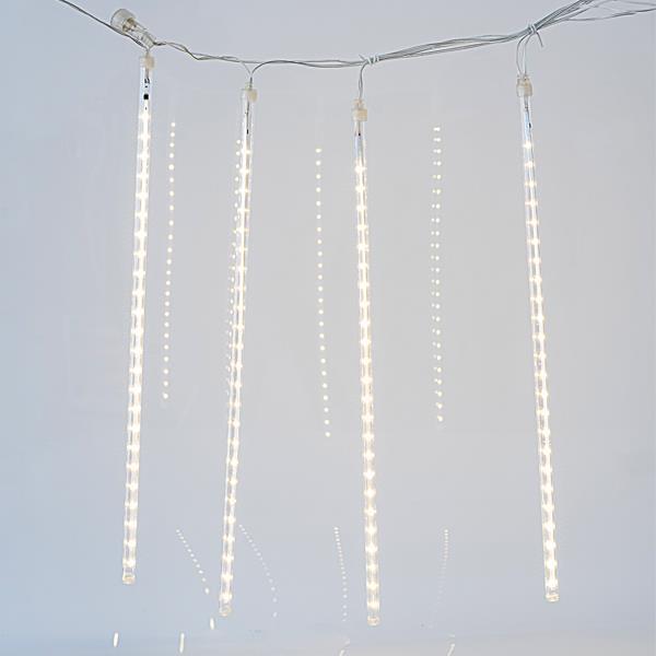SNOWDROP, 240 LED, ΜΕΤΑΣΧΗΜΑΤΙΣΤΗ, 4 ΕΠΕΚΤΑΣΕΙΣ ΕΩΣ 3 ΣΕΤ, ΔΙΑΦΑΝΟ PVC ΚΑΛΩΔΙΟ, 5 ΣΩΛΗΝΕΣ 50cm ΜΕ ΘΕΡΜΟ ΛΕΥΚΟ LED, ΠΡΟΕΚΤΑΣΗ ΠΑΡΟΧΗΣ 5m, IP44