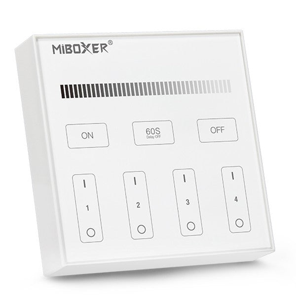 ΑΣΥΡΜΑΤΟ ΧΕΙΡΙΣΤΗΡΙΟ ΤΟΙΧΟΥ RF DIMMER ΕΞΩΤΕΡΙIKO ΤΕΤΡΑΓΩΝΟ 4 ΚΑΝΑΛΙΑ ΓΙΑ ΜΟΝΟΧΡΩΜΗ