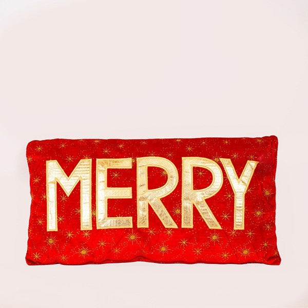 ΜΑΞΙΛΑΡΙ ΚΟΚΚΙΝΟ ΜΕ ΧΡΥΣΗ ΕΠΙΓΡΑΦΗ ''MERRY'', 35cm