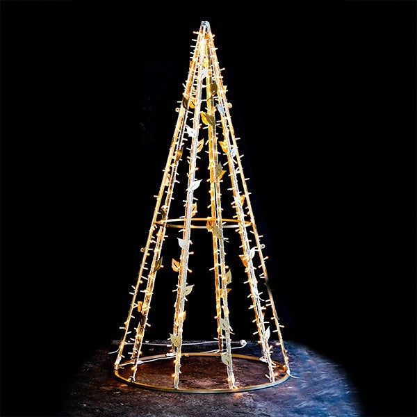 ΕΠΑΓΓΕΛΜΑΤΙΚΟ ΣΧΕΔΙΟ, ΔΕΝΤΡΟ 3D ΜΕ ΦΥΛΛΑ, ΘΕΡΜΟ ΛΕΥΚΟ LED, 180x90x90cm, IP65