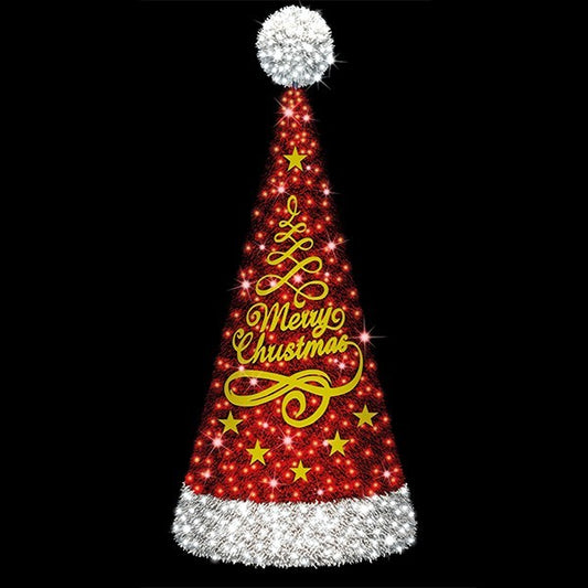 ΕΠΑΓΓΕΛΜΑΤΙΚΟ ΣΧΕΔΙΟ, ΧΡΙΣΤΟΥΓΕΝΝΙΑΤΙΚΟ ΔΕΝΤΡΟ 3D, ΚΟΚΚΙΝΗ, ΛΕΥΚΟ LED, 350x120cm, IP65