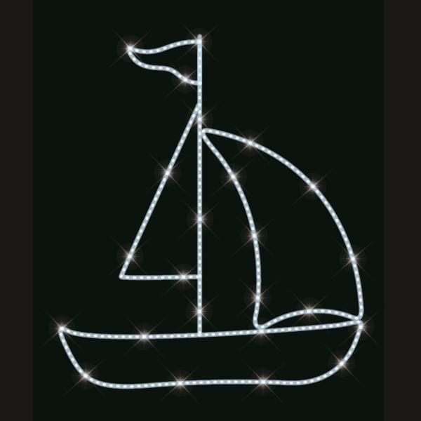 ΕΠΑΓΓΕΛΜΑΤΙΚΟ ΣΧΕΔΙΟ, ΕΠΙΣΤΗΛΙΟ, ΚΑΡΑΒΙ, ΛΕΥΚΗ LED ΦΩΤΟΣΩΛΗΝΑ, 100x90cm, IP65