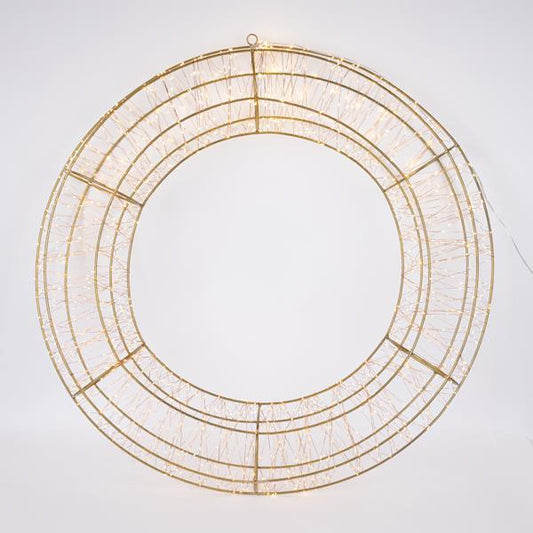 ΣΤΕΦΑΝΙ 80cm, 1680 LED, 31V ΜΕΤΑΣΧΗΜΑΤΙΣΤΗ, TIMER, MΠΡΟΝΖΕ ΜΕΤΑΛΛΙΚΟΣ ΣΚΕΛΕΤΟΣ, ΜΠΡΟΝΖΕ ΧΑΛΚΙΝΟ ΚΑΛΩΔΙΟ, ΘΕΡΜΟ ΛΕΥΚΟ LED, ΠΡΟΕΚΤΑΣΗ ΠΑΡΟΧΗΣ 5m, IP44