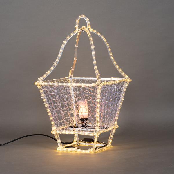 ΕΠΑΓΓΕΛΜΑΤΙΚΟ ΣΧΕΔΙΟ, ΕΠΙΔΑΠΕΔΙΟ ΦΑΝΑΡΙ 3D, LED ΦΩΤΟΣΩΛΗΝΑ, ΘΕΡΜΟ ΛΕΥΚΟ, 77x40x40cm, IP65