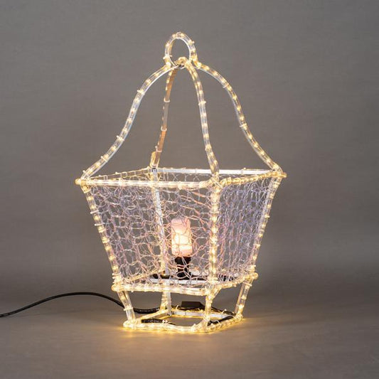 ΕΠΑΓΓΕΛΜΑΤΙΚΟ ΣΧΕΔΙΟ, ΕΠΙΔΑΠΕΔΙΟ ΦΑΝΑΡΙ 3D, LED ΦΩΤΟΣΩΛΗΝΑ, ΘΕΡΜΟ ΛΕΥΚΟ, 77x40x40cm, IP65