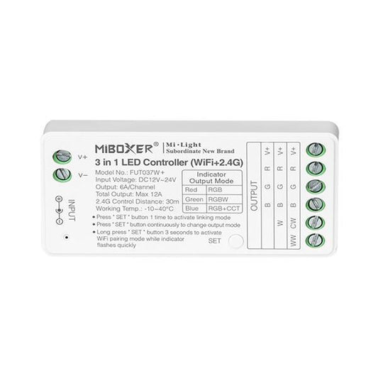 ΑΣΥΡΜΑΤΟ RF Wifi CONTROLLER RGB-RGBW 6A DC 12V/120W 24V/240W