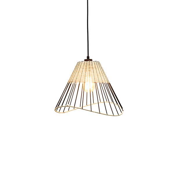 ΦΩΤΙΣΤΙΚΟ ΚΡΕΜΑΣΤΟ ΜΟΝΟΦΩΤΟ Ε27 MAX 40W D36XH28CM RATTAN ARTE ILLUMINA KAI