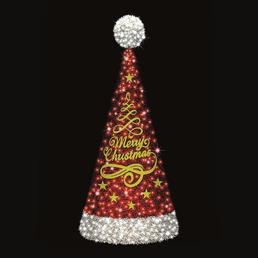 ΕΠΑΓΓΕΛΜΑΤΙΚΟ ΣΧΕΔΙΟ, ΧΡΙΣΤΟΥΓΕΝΝΙΑΤΙΚΟ ΔΕΝΤΡΟ 3D ΜΕ ΕΠΙΓΡΑΦΗ, 230V, ΛΕΥΚΟ & ΚΟΚΚΙΝΟ LED, 900x350cm, IP65