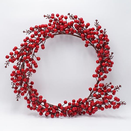 ΣΤΕΦΑΝΙ ΜΕ ΚΟΚΚΙΝΑ BERRIES, 50cm