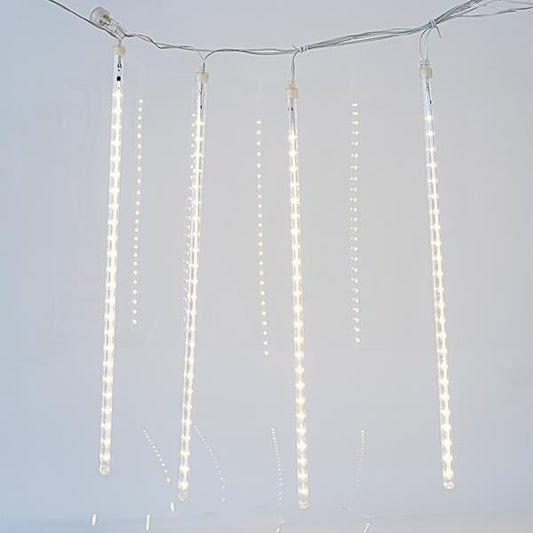 SNOWDROP, 240 LED, ΜΕΤΑΣΧΗΜΑΤΙΣΤΗ, 4 ΕΠΕΚΤΑΣΕΙΣ ΕΩΣ 3 ΣΕΤ, ΔΙΑΦΑΝΟ PVC ΚΑΛΩΔΙΟ, 5 ΣΩΛΗΝΕΣ 50cm ΜΕ ΘΕΡΜΟ ΛΕΥΚΟ LED, ΠΡΟΕΚΤΑΣΗ ΠΑΡΟΧΗΣ 5m, IP44