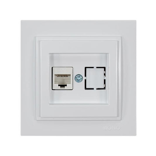 ΠΡΙΖΑ DATA CAT 6 RJ 45 MONH ΛΕΥΚΗ
