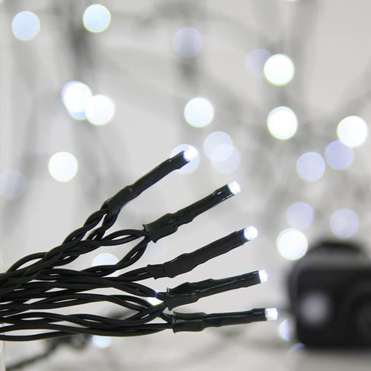 ΣΕΙΡΑ, 700 LED 3mm, 31V ΜΕΤΑΣΧΗΜΑΤΙΣΤΗ, 8 ΠΡΟΓΡΑΜΜΑΤΑ & ΜΝΗΜΗ, ΠΡΑΣΙΝΟ PVC ΚΑΛΩΔΙΟ, ΛΕΥΚΟ LED ΑΝΑ 5cm, ΠΡΟΕΚΤΑΣΗ ΠΑΡΟΧΗΣ 3m, ΙΡ44