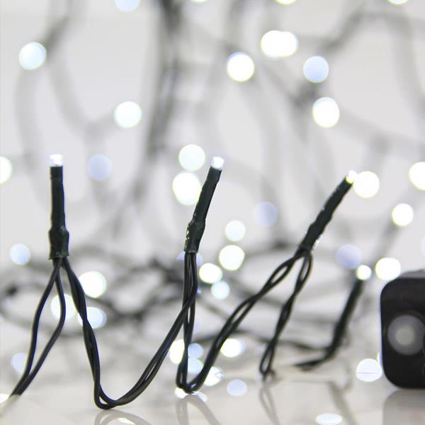 ΣΕΙΡΑ, 1500 LED 3mm, 31V ΜΕΤΑΣΧΗΜΑΤΙΣΤΗ, 8 ΠΡΟΓΡΑΜΜΑΤΑ & ΜΝΗΜΗ, ΠΡΑΣΙΝΟ PVC ΚΑΛΩΔΙΟ, ΛΕΥΚΟ LED ΑΝΑ 5cm, ΠΡΟΕΚΤΑΣΗ ΠΑΡΟΧΗΣ 3m, ΙΡ44