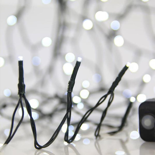 ΣΕΙΡΑ, 1500 LED 3mm, 31V ΜΕΤΑΣΧΗΜΑΤΙΣΤΗ, 8 ΠΡΟΓΡΑΜΜΑΤΑ & ΜΝΗΜΗ, ΠΡΑΣΙΝΟ PVC ΚΑΛΩΔΙΟ, ΛΕΥΚΟ LED ΑΝΑ 5cm, ΠΡΟΕΚΤΑΣΗ ΠΑΡΟΧΗΣ 3m, ΙΡ44