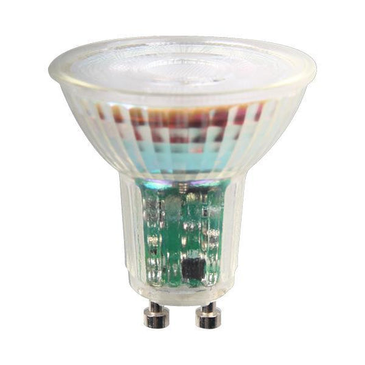 ΛΑΜΠΑ LED GU10 5.5W 550lm 4000K 38° 175-250V DIMMABLE ΓΥΑΛΙ