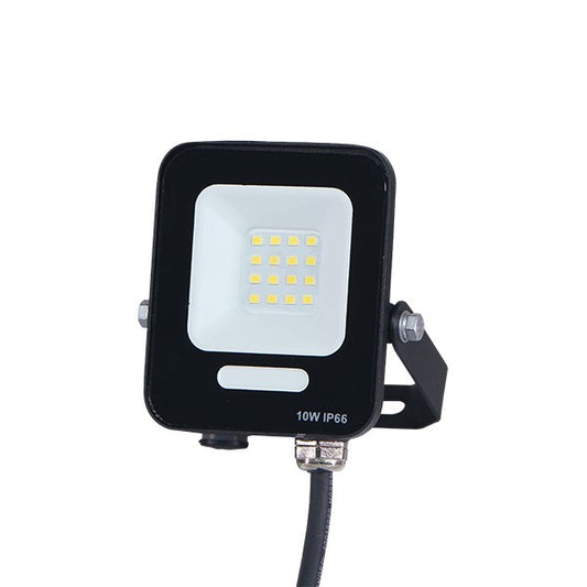 ΠΡΟΒΟΛΕΑΣ LED 10W SMD ΜΑΥΡΟΣ IP66 4000K PLUS  60cm ΚΑΛΩΔΙΟ