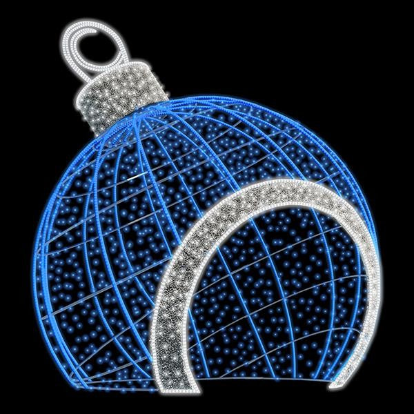 ΕΠΑΓΓΕΛΜΑΤΙΚΟ ΣΧΕΔΙΟ, ΧΡΙΣΤΟΥΓΕΝΝΙΑΤΙΚΗ ΜΠΑΛΑ 3D, 230V, ΛΕΥΚΗ & ΜΠΛΕ LED ΦΩΤ/ΝΑ, ΜΕ ΛΕΥΚΟ & ΜΠΛΕ LED, 4x3m, IP65