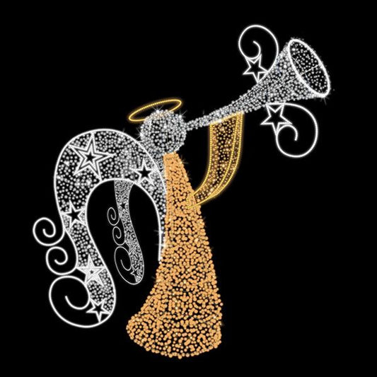 ΕΠΑΓΓΕΛΜΑΤΙΚΟ ΣΧΕΔΙΟ, ΑΓΓΕΛΟΣ ΚΑΡΑΜΟΥΖΑ 3D, 230V, ΛΕΥΚΗ & ΘΕΡΜΗ ΛΕΥΚΗ LED ΦΩΤ/ΝΑ, ΛΕΥΚΟ & ΘΕΡΜΟ ΛΕΥΚΟ LED, 3.8x4m, IP65