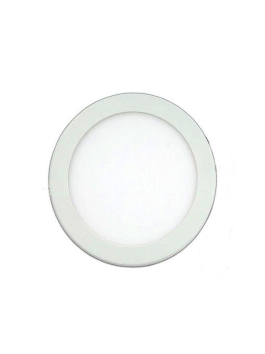 Eurolamp Στρογγυλό Χωνευτό LED Panel 12W με Θερμό Λευκό Φως 3000K 17εκ.