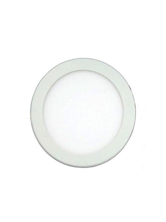 Eurolamp Στρογγυλό Χωνευτό LED Panel 12W με Θερμό Λευκό Φως 3000K 17εκ.