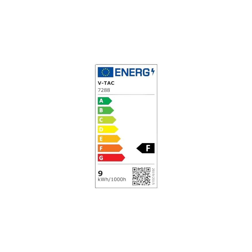V-TAC VT-2129 Λάμπες LED 9W 112mm για Ντουί E27 και Σχήμα A60 Ψυχρό Λευκό 806lm 2τμχ